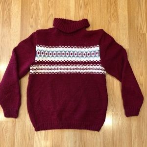 Vintage Hand Knit Sweater Women’s Boxy Chunky